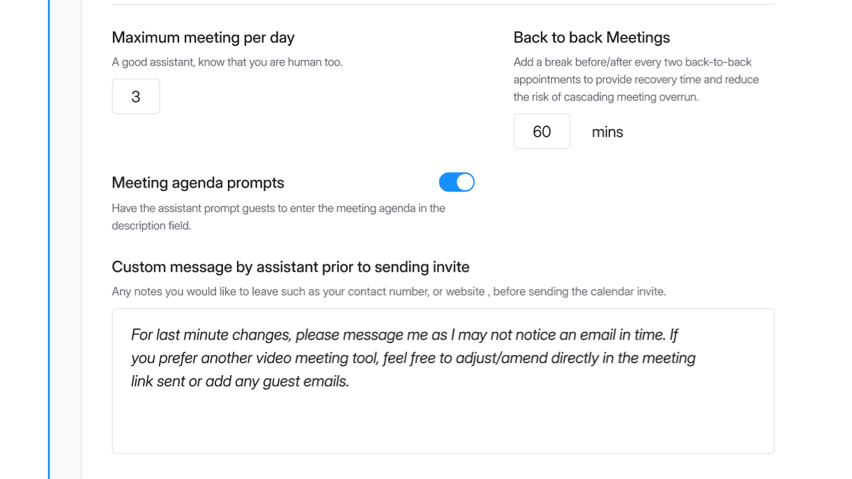 Scheduling context left